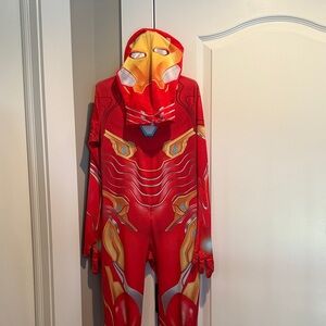 Ironman Red and Gold Superhero Costume Jumpsuit with Mask